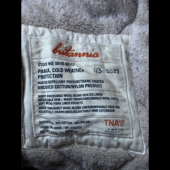 Artizia Parka Jacket Small Wool Nylon Puffer Quilted Sherpa Lined Open Front TNA - Picture 8 of 8